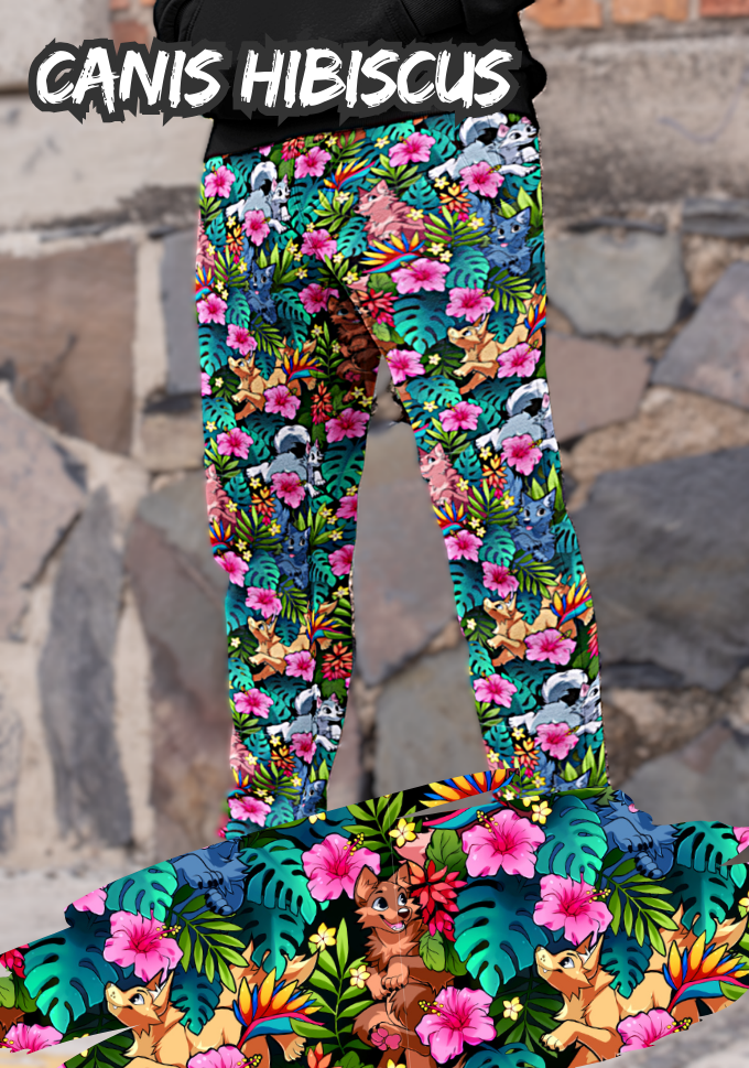 Canis Hibiscus - Lounge Pants