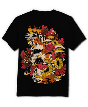 nomad complex fox fall mushroom flower black tshirt cotton apparel crew cut vancouver 